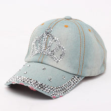 Hip-Hop Baseball Full Cap Rhinestone Crown Shape Flat Snapback Hat Gorra de Beisbol #2415