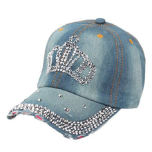 Hip-Hop Baseball Full Cap Rhinestone Crown Shape Flat Snapback Hat Gorra de Beisbol #2415