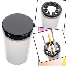 Holder Remover Cup Immersion Brush Cleaner Bottle + 15 Pcs Nail Art Tips Paint Dot Draw Pen Brush
