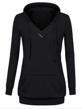 Hooded Pullover Solid Botton Pockets Full Sleeve Red Sweater Women 2016 New Fashion Skinny Red Autumn Women Casual Fall Sweaters