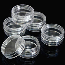 Hot Fashion 50Pcs Clear Plastic Empty Cosmetic Sample Containers Jars Pots Small 3g Perfect for sampling mineralized Anne