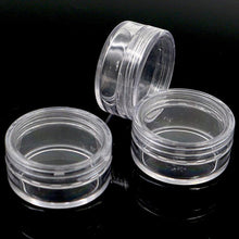 Hot Fashion 50Pcs Clear Plastic Empty Cosmetic Sample Containers Jars Pots Small 3g Perfect for sampling mineralized Anne