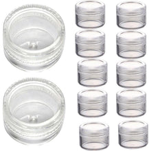 Hot Fashion 50Pcs Clear Plastic Empty Cosmetic Sample Containers Jars Pots Small 3g Perfect for sampling mineralized Anne