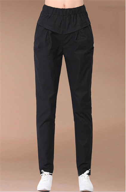 Hot Sale Women Solid Harem Pants Elastic Waist Solid Color Trousers 2017 Summer Fashion Casual Single Pant Pantalon 31682