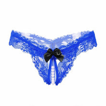 Hot Selling Bow Lace G-String For Women Sexy Open Crotch Panties Underwear Women Low Waist Womens Briefs ropa interior mujer