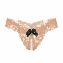 Hot Selling Bow Lace G-String For Women Sexy Open Crotch Panties Underwear Women Low Waist Womens Briefs ropa interior mujer