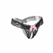 Hot Selling Bow Lace G-String For Women Sexy Open Crotch Panties Underwear Women Low Waist Womens Briefs ropa interior mujer