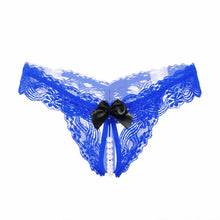 Hot Selling Bow Lace G-String For Women Sexy Open Crotch Panties Underwear Women Low Waist Womens Briefs ropa interior mujer