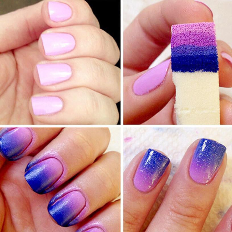 Hot selling Nail Art Sponges Stamping Polish Template Transfer Manicure DIY Tool Sponge Plastics Material Lowest Price Anne