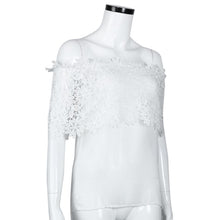 Hot style! The tee shirt femme American new crochet collar stitching white bud silk chiffon lace Blouse #3546
