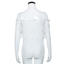 Hot style! The tee shirt femme American new crochet collar stitching white bud silk chiffon lace Blouse #3546