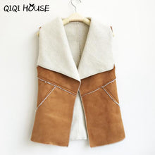 Jaket Women Fashion Autumn Solid Sleeveless Ladies Jackets Chaqueta Chamois Fur Stitching Lamb Camperas De Mujer#D825