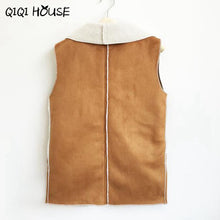 Jaket Women Fashion Autumn Solid Sleeveless Ladies Jackets Chaqueta Chamois Fur Stitching Lamb Camperas De Mujer#D825