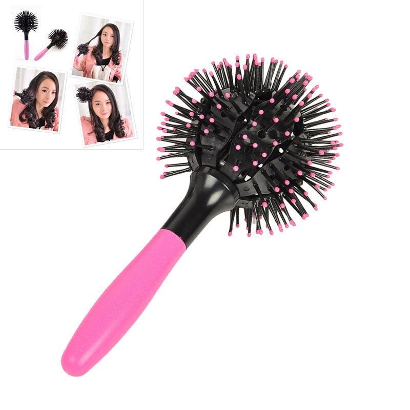 Japan 3D Bomb Curl Hair Brush Ball Styling Spherical Massage Comb Detangling Heat Resistant Hair Comb