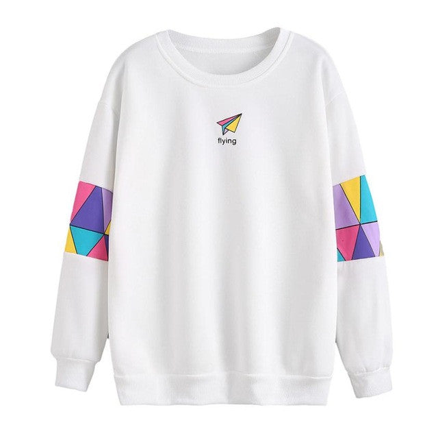 Kawaii Women Pullovers Printed Long Sleeve Loose Sweatshirt Women 2016 Autumn Casual Sweatshirts Sweat Femme#A11