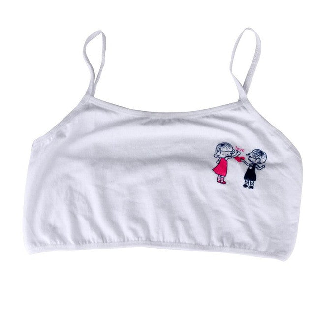 Kids Underwear For Girls Crop Top Children Underclothes Solid Vest Girl Bra Canotta Intima Donna#121