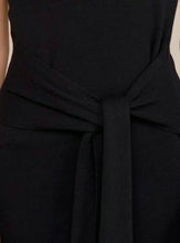 Knee Length Dress Solid V-Neck Empire Sashes Casual Black Dresses Summer Fashion Sexy 2017 New Style Double Side Slit Dress