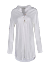 Kniting V-neck Full Sleeve Mini White Solid Button Dress High Low Loose Slim Women Casual Autumn 2016 New Fashion Dress