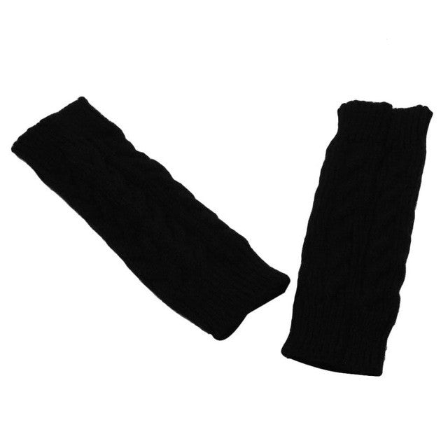 Knitted Gloves Women Fingerless Warm Arm Long Gloves Hand Warmer Winter Gloves Luva Feminina#A11