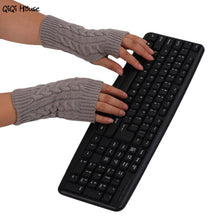 Knitted Gloves Women Fingerless Warm Arm Long Gloves Hand Warmer Winter Gloves Luva Feminina#A11