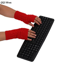 Knitted Gloves Women Fingerless Warm Arm Long Gloves Hand Warmer Winter Gloves Luva Feminina#A11