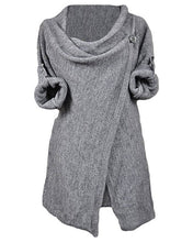 Knitting Solid Cardigans Grey Full Sleeve O-Neck Blue Button Sweater 2016 Women New Arrival Fashion Open Stitch Sweater