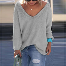 Knitting V-Neck Solid Casual Full Sleeve Blouse White 2016 Women Autumn New Arrival Fashion Top Fall Casual Pink Blouses