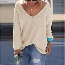 Knitting V-Neck Solid Casual Full Sleeve Blouse White 2016 Women Autumn New Arrival Fashion Top Fall Casual Pink Blouses