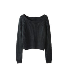 Knitwear Women Autumn Winter Solid Sweater Cropped Pullover Women Loose Sweater Pulover Feminino#A12