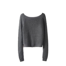 Knitwear Women Autumn Winter Solid Sweater Cropped Pullover Women Loose Sweater Pulover Feminino#A12