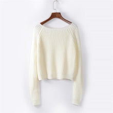 Knitwear Women Autumn Winter Solid Sweater Cropped Pullover Women Loose Sweater Pulover Feminino#A12