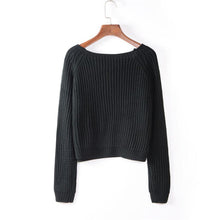 Knitwear Women Autumn Winter Solid Sweater Cropped Pullover Women Loose Sweater Pulover Feminino#A12