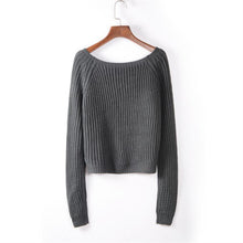 Knitwear Women Autumn Winter Solid Sweater Cropped Pullover Women Loose Sweater Pulover Feminino#A12