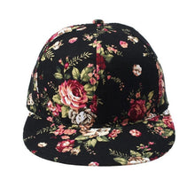 Korean Fashion Caps Women Summer 2017 Floral Print Hip-Hop Hat Flat Adjustable Baseball Cap For Women gorras mujer Sun Hat #03