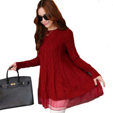 Korean Style Plus Size Lace Sweater Female O-neck Full Sleeve Cotton Casual Knitted Pullovers 70043