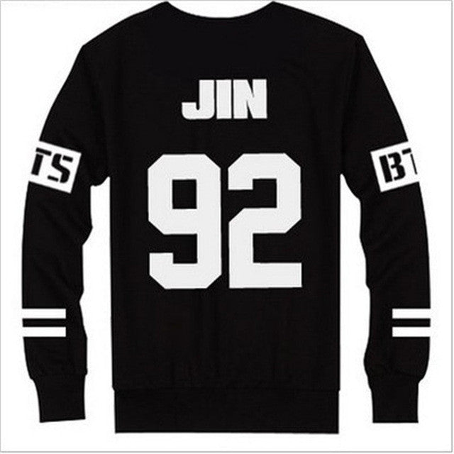 Kpop BTS Bangtan Boys JUNG KOOK JHOPE JIN JIMIN V SUGA Sweatshirt Suit Black Autumn long sleeve hoody Outerwears Clothing 70102