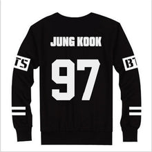 Kpop BTS Bangtan Boys JUNG KOOK JHOPE JIN JIMIN V SUGA Sweatshirt Suit Black Autumn long sleeve hoody Outerwears Clothing 70102