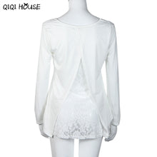 Lace Blouses Women Loose Soft Long Sleeve Blouse Casual Fashion Basic Outwear Autumn Blusas De Renda Feminino#A909