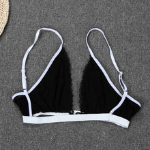 Lace Bralette Cropped Sexy Black Lace Bra Suit Transparent Lace Tangas Women Underwear Suit Bustier Top#B12