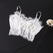 Lace Bralette Sexy Women Black Lace Hollow Out Cropped Tops Strap Lingerie Bra Camisole Cropped Top#A11