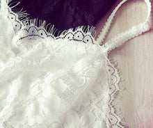 Lace Bralette Sexy Women Black Lace Hollow Out Cropped Tops Strap Lingerie Bra Camisole Cropped Top#A11