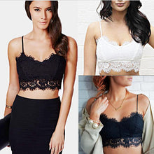 Lace Bralette Sexy Women Black Lace Hollow Out Cropped Tops Strap Lingerie Bra Camisole Cropped Top#A11