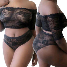 Lace Bustier Bra Set Sexy Off Shoulder Black Translucent Women Underwear Elasticity Sexy Lingerie Sets #121