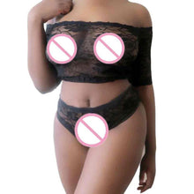 Lace Bustier Bra Set Sexy Off Shoulder Black Translucent Women Underwear Elasticity Sexy Lingerie Sets #121