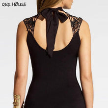 Lace Crochet Tops Sleeveless Sexy Backless Lacing Hollow Out Blouse Autumn Basic Blouse Roupas Feminina#B831