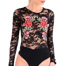 Lace Hollow Out sexy bodysuits Women 2017 Embroidery Jumpsuit Romper Women overalls Ladies Summer Clothes Black/White #23