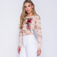 Lace Hollow Out sexy bodysuits Women 2017 Embroidery Jumpsuit Romper Women overalls Ladies Summer Clothes Black/White #23