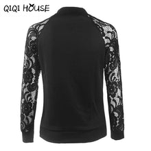 Lace Jacket 2016 Autumn Lace Long Sleeve Casual Coat Baseball Jacket Women Chalecos Mujer Manga Larga#C822