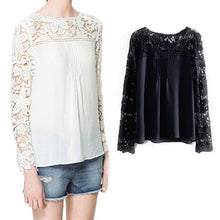 Lace Long Sleeve Shirt Women Blusas Plus Size Chiffon Blouse Women Clothing White Blouse Blusas Femininas Plus Size 5 Colors 4Xl