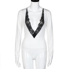 Lace Sexy Jumpsuit 2017 V-Neck Slim Long Sleeve Bodysuit Sexy Women Rompers One Piece Jumpsuit#212